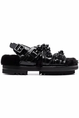 Simone Rocha Sandaler i imiteret pels med flere remme