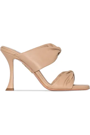 Aquazzura 95mm lædersandaler med tvistet detalje