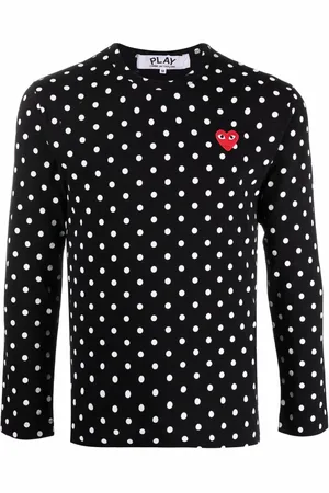 Comme des Garçons Polkaprikket T-shirt med lange ærmer