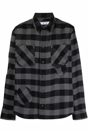 OFF-WHITE Ternet skjorte med applikerede detaljer