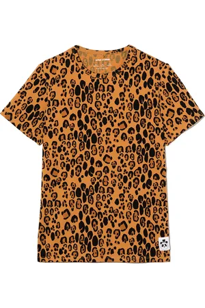 Mini Rodini Kortærmet leopardmønstret T-shirt