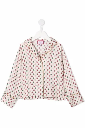 Simonetta Skjorte med broderi og knaplukning