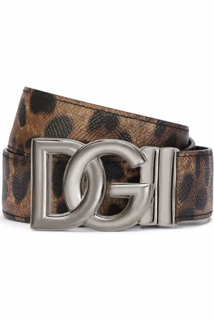 Dolce & Gabbana Vendbart bælte med leopardtryk