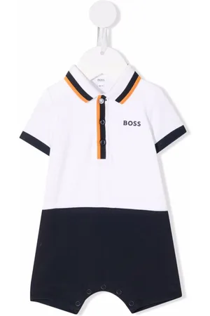 BOSS Kidswear Short-sleeve logo print romper