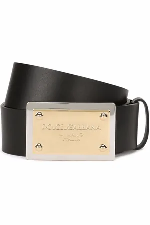 Dolce & Gabbana Læderbælte med logospænde