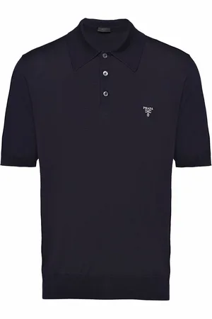 Prada Polo i uld med broderet logo