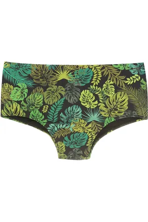 AMIR SLAMA Badeshorts med bladtryk