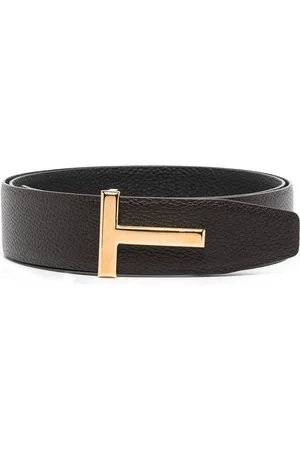 Tom Ford Læderbælte med logoplade