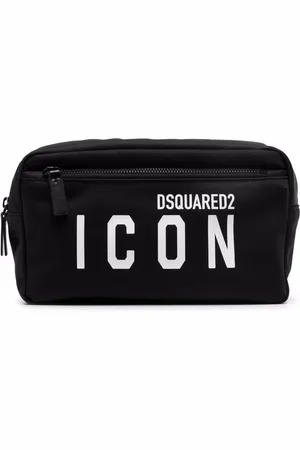 Dsquared2 Toilettaske med logotryk og lynlås