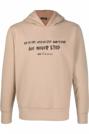 Kiton Hættetrøje med slogan-tryk