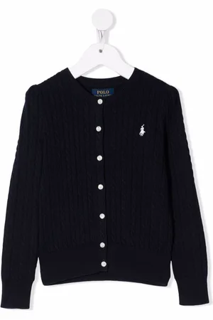 Ralph Lauren Kabelstrikket cardigan med logo-broderi