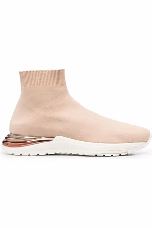 Salvatore Ferragamo Metalliske sneakers med hælkappe