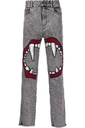 HACULLA Skinny-jeans med Fang Lip-tryk