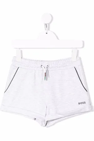 HUGO BOSS Shorts med løbesnor og logotryk