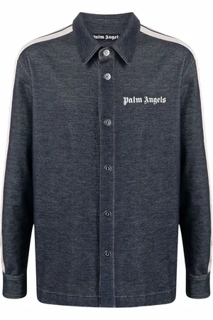 Palm Angels Træningsskjorte i denim-effekt