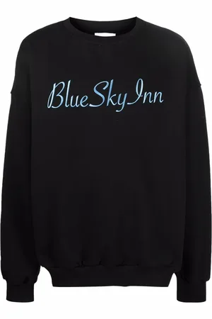 BLUE SKY INN Sweatshirt med broderet logo og rund hals