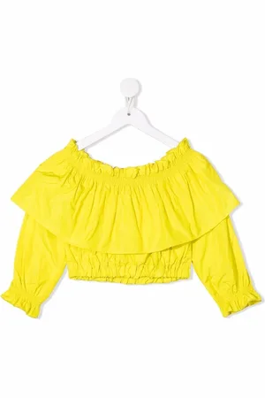 Msgm Cropped bluse med off-shoulder-snit