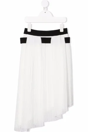 Givenchy Tofarvet plisseret nederdel i bomuld