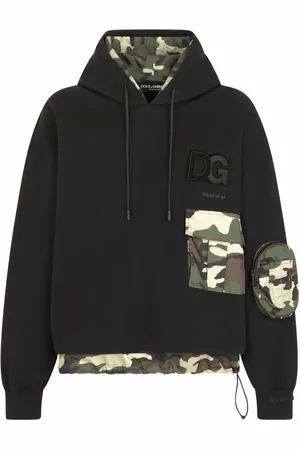 Dolce & Gabbana Hættetrøje med kamuflagetryk og logo