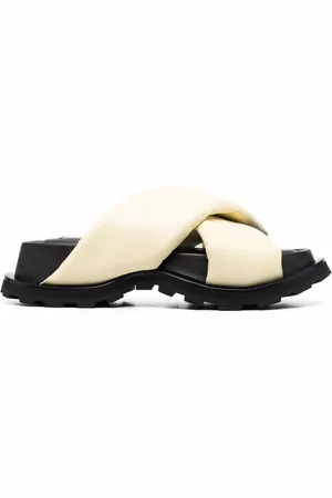 Jil Sander Polstrede sandaler i læder