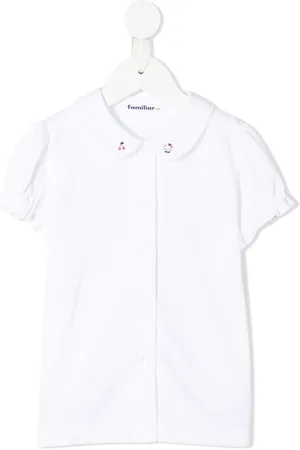 Familiar Bluse med takket kant