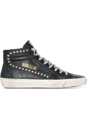 Golden Goose Slide sneakers med slitageeffekt og nitter