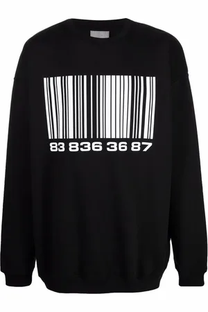 VTMNTS Sweatshirt med stregkode-tryk