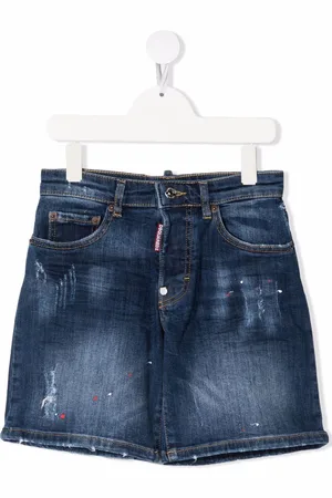 Dsquared2 Denimshorts med slitageeffekt