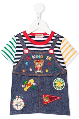 Miki House T-shirt med overalls-stil