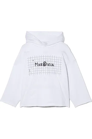 Maison Margiela Hættetrøje med logotryk og gittertryk i notesbogen