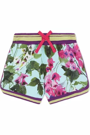 Dolce & Gabbana Blomstrede shorts med snoretræk