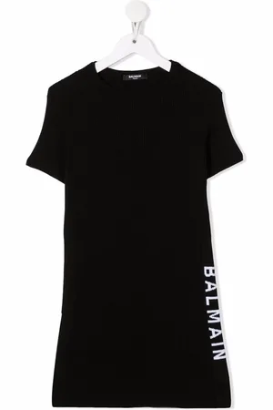Balmain T-shirt-kjole med logobånd