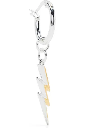 TRUE ROCKS Hoop-ørering med lyn