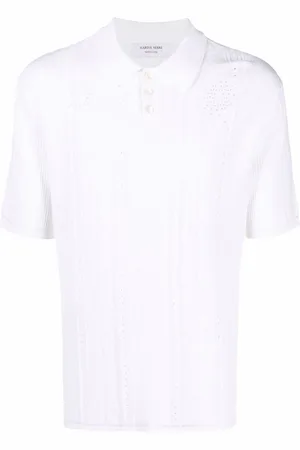 Marine Serre Polo med halvmånetryk