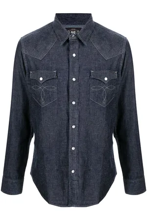 Ralph Lauren Western-skjorte i denim med lange ærmer