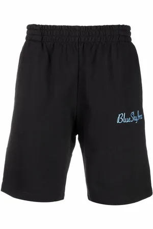 BLUE SKY INN Elastiske shorts med vasket tryk