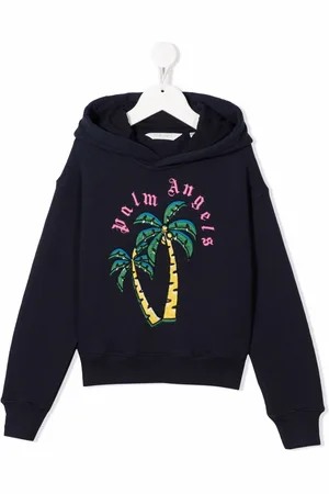 Palm Angels Hættetrøje i bomuld med broderet palmetræ