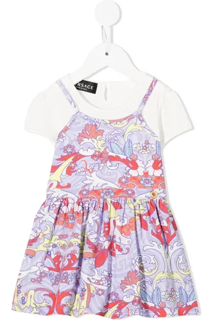 VERSACE T-shirt-kjole med blomstertryk