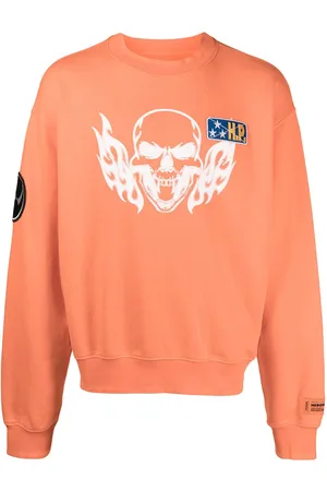 Heron Preston Sweatshirt med dødningehovedtryk