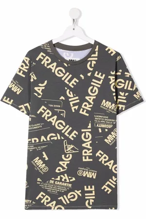 Maison Margiela TEEN kortærmet T-shirt med fragile-tryk