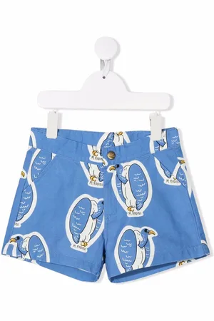 Mini Rodini Shorts med pingvin-tryk