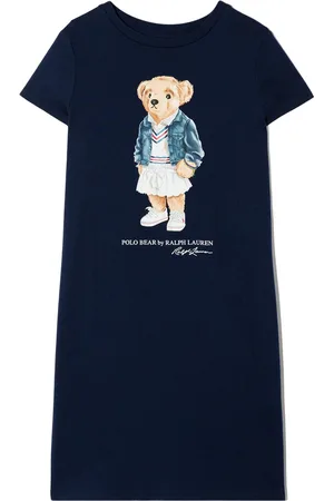 Ralph Lauren T-shirt-kjole med bjørne-tryk