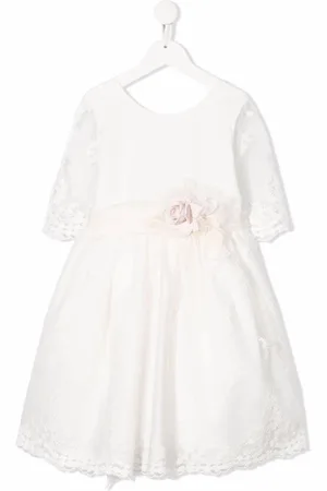 Mimilù Langærmet kjole med blomstret applikation