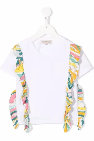 PUCCI Junior T-shirt med flæsedetalje