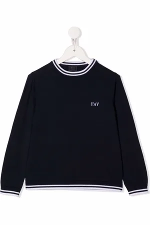 FAY Sweatshirt med rund hals og logotryk