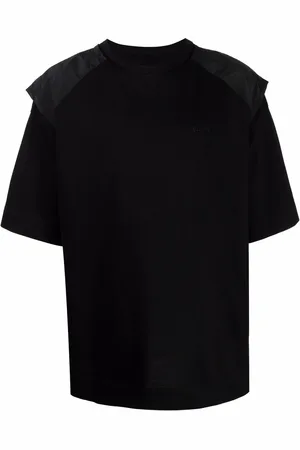 JUUN.J T-shirt med broderet logo og ryg i ripstop