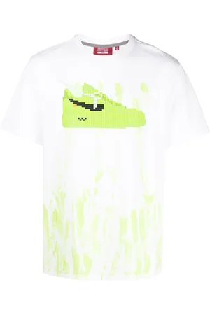 MOSTLY HEARD RARELY SEEN T-shirt med volt-sneaker-tryk og batiktryk