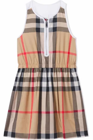 Burberry ærmeløs kjole med ternet mønster