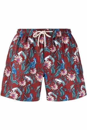 PENINSULA SWIMWEAR Badeshorts med snoretræk i taljen og blomstertryk