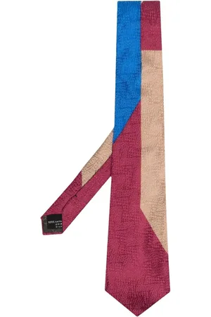 VERSACE Tekstureret silkeslips med colour-block fra 00